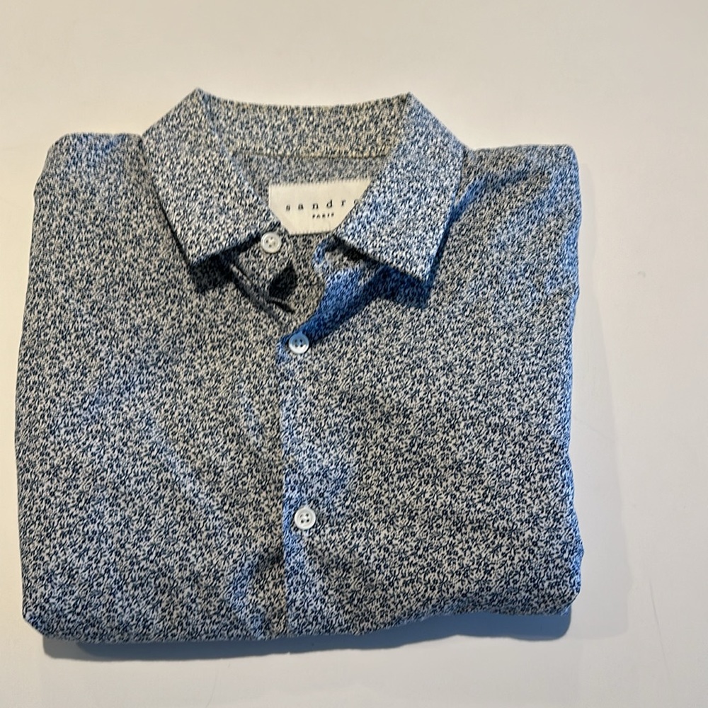 Sandro Long Sleeve Floral Print Shirt